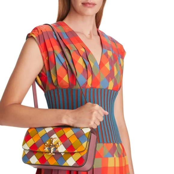 NWT Tory Burch Eleanor Woven Convertible Bag - Picture 16 of 16